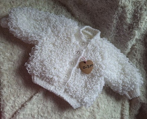 Hand knitted loopy jacket - hand,
