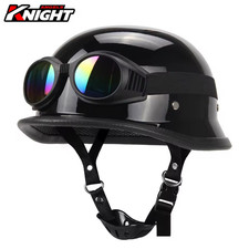 German Style Half Helmet with Goggles Father’s day bike Scooter Men and Women