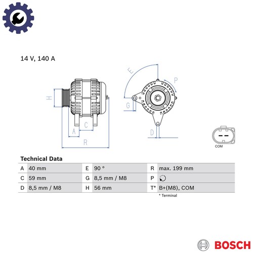 Alternator 986 081 160 for - alternator,