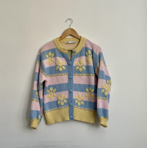 Zara floral jacquard knit - zara,