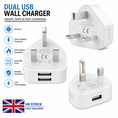 Usb wall charger pin - pin, 1&
