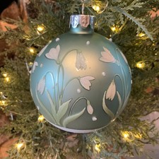 Glass Snowdrop Bauble
