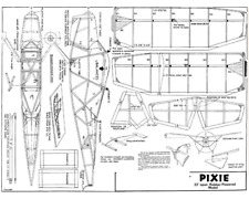 Pixie 23" span rubber powered