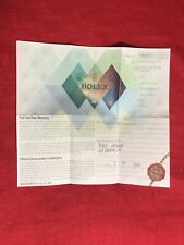 Rolex Certificate Guarantee