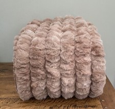 NEXT Coco Ribbed Faux Fur Throw Mink brown 150cm X 200cm - BNWOT