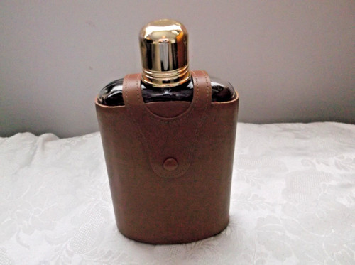 Glass whiskey flask - whiskey,