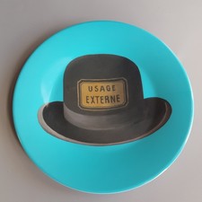 Rene Magritte Art Arteum Melamine Blue Hat 1966 plate platter design French 20cm