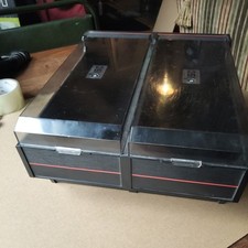 VINTAGE  80s CD Holder  Library german WALL MOUNTED 40 X  STORAGE RACK CASE UNIT