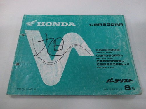 Cbr250rr parts list 6th - list,