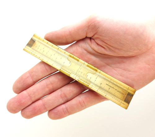 Antique mini pocket slide rule - pocket,