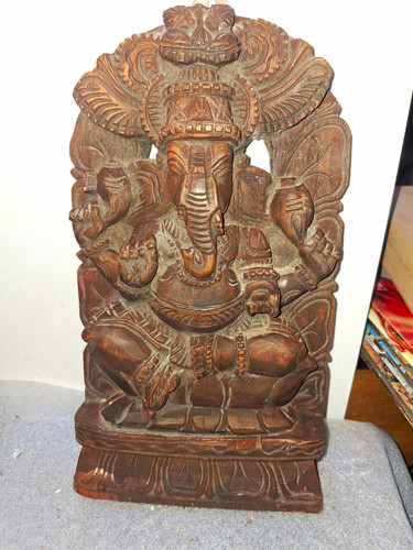 Hand carved wooden - wooden, ganesha