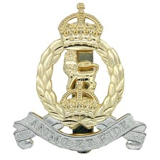 AGC KINGS CROWN METAL CAP BADGE Adjutant General Corp Metal Cap Badge