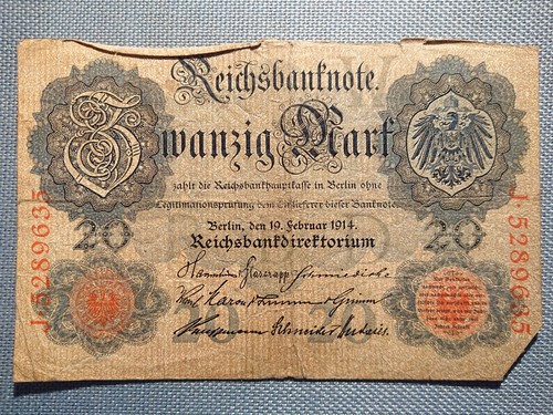 Old reichsbanknote banknote - old,
