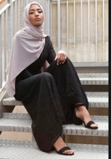 Zara all over lace black Jumpsuit Black wide leg Size M 10-12 brand new