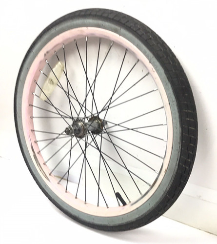 Bicycle front pink wheel - bicycle,