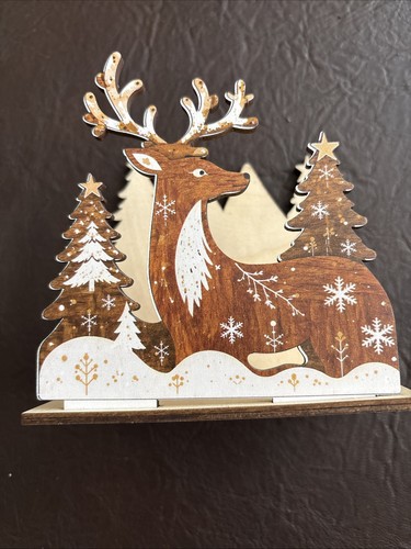 Wooden christmas reindeer - christmas,