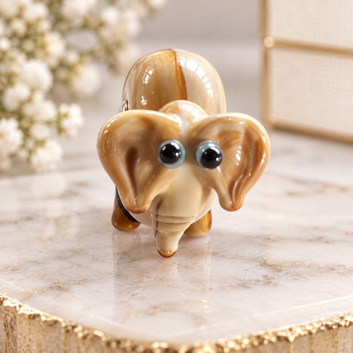 Sterling silver elephant charm - silver,