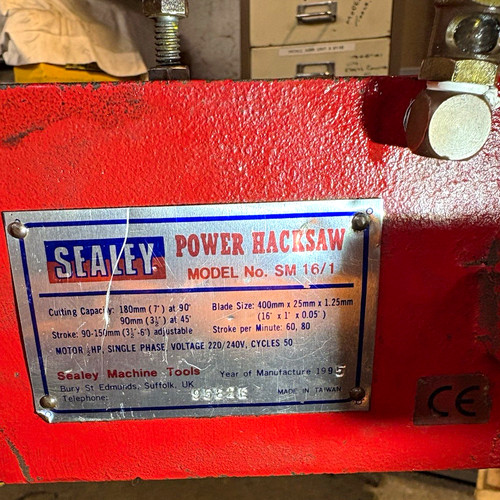 Sealey power hacksaw 1 - hacksaw, sm