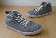 Deakins Athletic Men`s Grey Canvas High Top Trainers Size 8