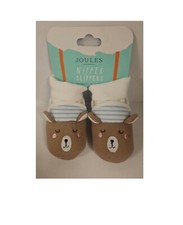 Joules  Soft Shoes Nipper Padder Slippers Age 6-12 Months Little Bear Motif NEW