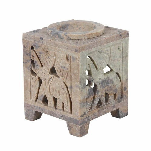 Carved elephant soapstone oil - elephant,