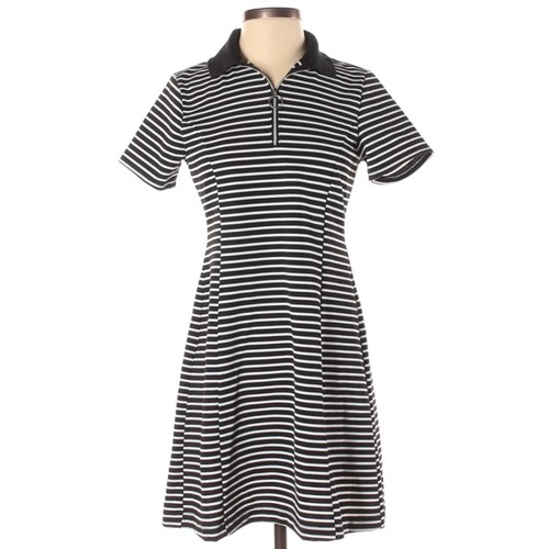 Black and white striped - white,