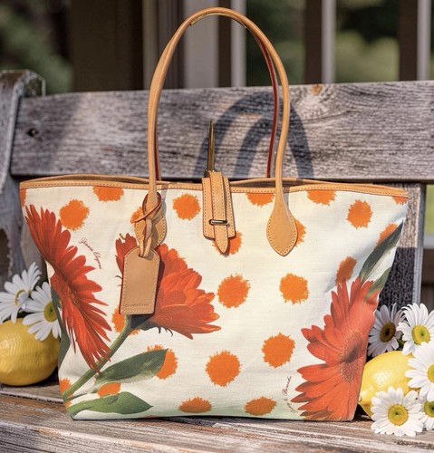 Dooney bourke orange floral - bourke,