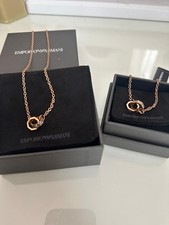 Emporio Armani Women's Gold Necklace & Bracelet Set Sentimental. Boxed