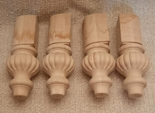 Unfinished wood balustrade - unfinished,