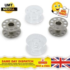 10 X Sewing Machine Bobbins Plastic Metal Spool Clear UNIVERSAL - High Quality