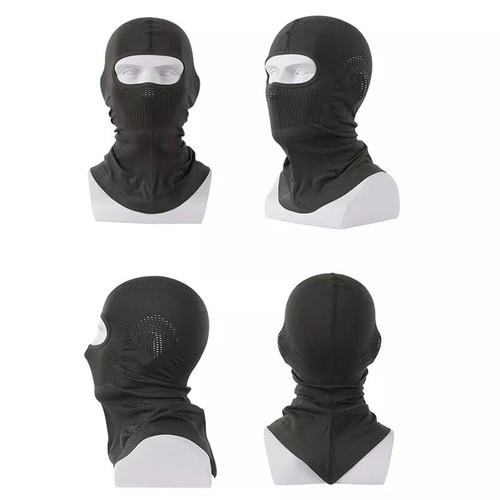 Black breathable balaclava - black,