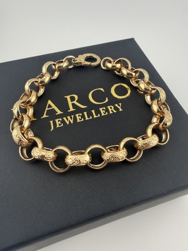9ct gold belcher - gold, 8.5"