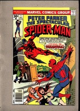 PETER PARKER, THE SPECTACULAR SPIDER-MAN #1_DEC 1976_VERY FINE+_TARANTULA!