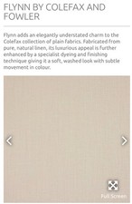 Colefax And Fowler Flynn Pale Flax Fabric Remnants 1.4m X 1.8m Small Flaws