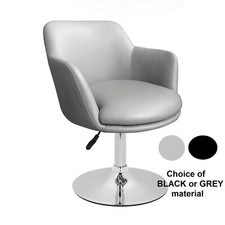 Dressing Table Chair Vanity Stool Bedroom Makeup Soft Seat, swivel BLACK, GREY