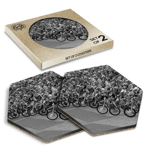 Hexagon coasters bw le - bw,