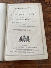 "1907 Pocket Paragraph Bible – New Testament Religious Tract Society Prize Book"