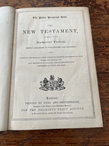 1907 pocket paragraph bible - "1907,