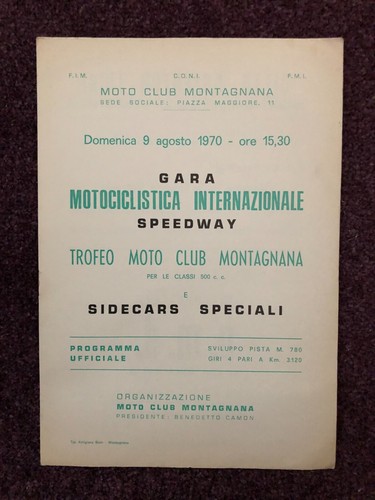 Speedway programme italy - speedway,