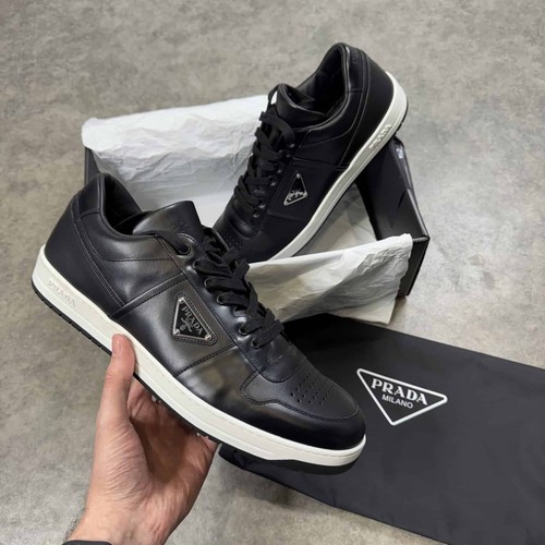 Prada black white leather - prada, black/white