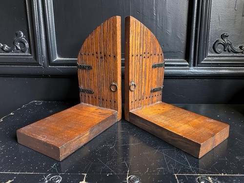 Vintage wood castle door - wood,