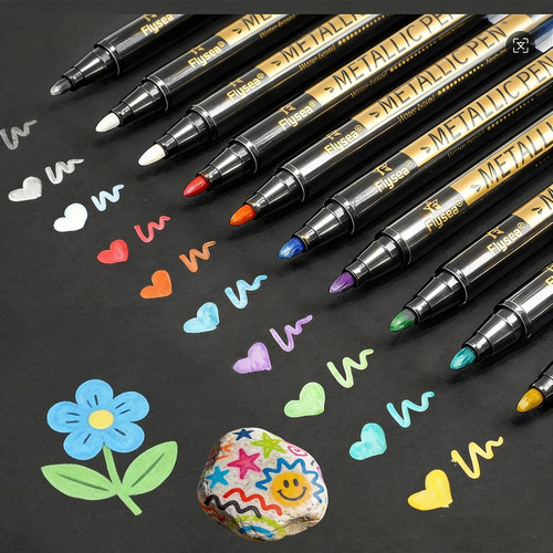 12pcs metallic marker pens - 12pcs,