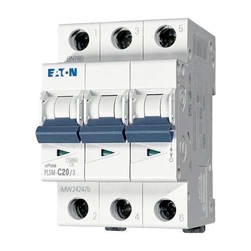 Eaton 20a mcb pole curve - 20a, 3