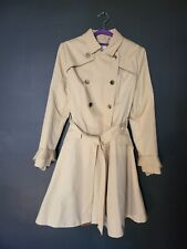 Ted Baker Luciey Traditional Belted Mac Coat. Natural Honey Beige Cotton. TB 4.
