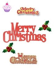 Christmas Cake Toppers Merry