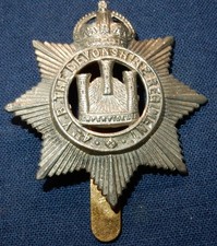 4th VB VOLUNTEER BATTALION THE DEVONSHIRE REGIMENT CAP BADGE SLIDER K/C