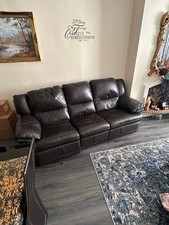 Brown Leather Sofa Set 3-Piece, 2-Piece, 1-Seater