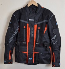 Spada Waterproof Motorcycle Jacket Metro Large Black Orange Touring