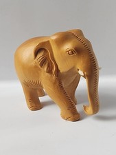 Hand Carved Wooden Elephant Figurine 8 cm – FREE SHIPPING