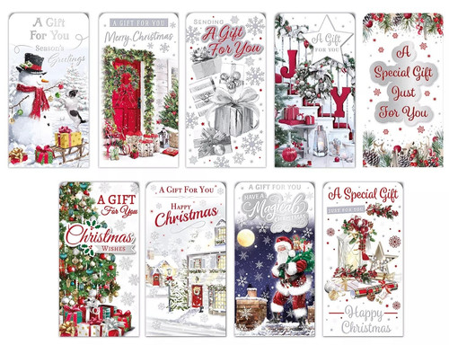 Christmas money wallets with - money,
